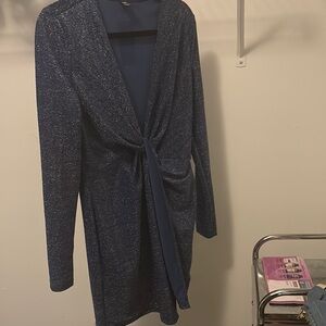 Chic Navy Glitter Dress